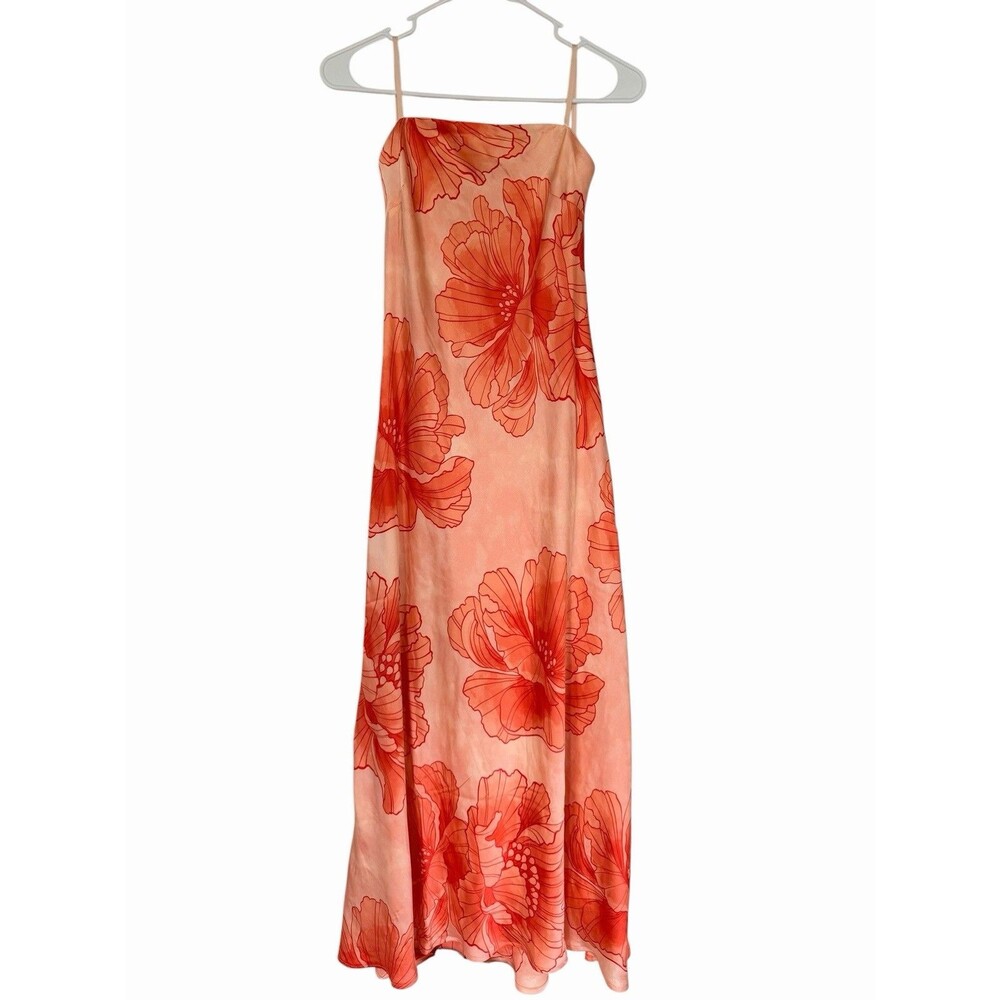Trixxi Satin Maxi Slip Dress Large Resortcore Euro Summer Almafi Coast Romantic